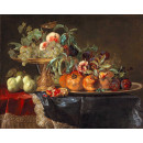 РЕПРОДУКЦИИ НА КАРТИНИ Натюрморт с плодове и позлатена фруктиера (1680)